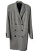 Theory Size 12 Black & White Wool Houndstooth Double Breast Lapel Jacket Black & White / 12