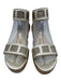 Stuart Weitzman Shoe Size Est. 7 Light Gold Metallic Leather Cork Sandals Light Gold / Est. 7