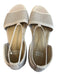 Eileen Fisher Shoe Size 7 1/2 Tan Knit Slip On Flat Espadrille Open Toe Shoes Tan / 7 1/2