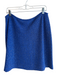 St John Size 10 Blue No Fabric Tag Knit Side Zip Knee Length Shimmer Skirt Blue / 10