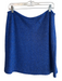 St John Size 10 Blue No Fabric Tag Knit Side Zip Knee Length Shimmer Skirt Blue / 10