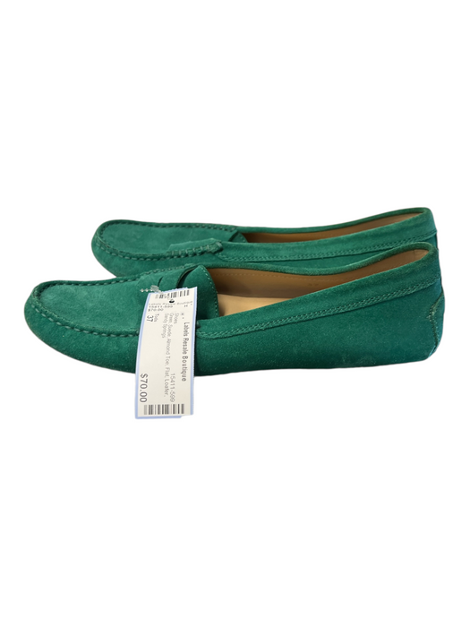 Tods Shoe Size 37 Green Suede Almond Toe Flat Loafer Shoes Green / 37