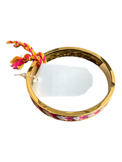 Kate Spade Multi Metal & Fabric Gold Tone Hardware Woven Bangle Bracelet Multi