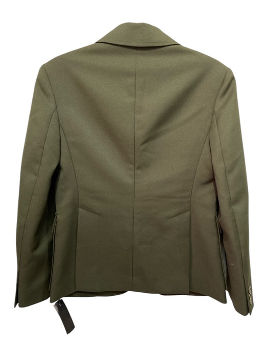 Theory Size 0 Olive Green Polyester 2 Buttons Breast Pocket Multi pocket Jacket Olive Green / 0