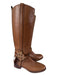 Tory Burch Shoe Size 8.5 Brown Pebbled Leather round toe Knee High Boots Brown / 8.5