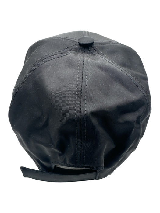 Prada Black Polyamide Velcro Embroider Detailing Logo Hat Black / M