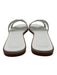 Hermes Shoe Size 37 White & Brown Leather Stacked Square Sandals White & Brown / 37