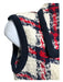 Gucci Size 36 Cream, Blue, Red Polyamide Blend Tweed Plaid Button Up Lapel Vest Cream, Blue, Red / 36