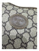 Gucci Beige & Brown Monogram Zip Close Pouch Bag Beige & Brown / M