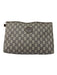 Gucci Beige & Brown Monogram Zip Close Pouch Bag Beige & Brown / M