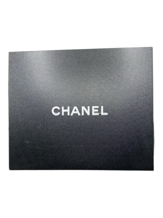 Chanel Shoe Size 37.5 Black Leather Diamond Stitching Silver Detail Pumps Black / 37.5