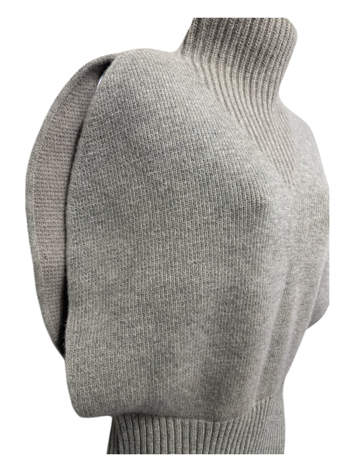 Bottega Veneta Size M Gray Beige Wool Ribbed Sleeveless Foldover Sweater Gray Beige / M