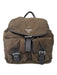 Prada Brown Nylon Leather trim Drawstring Closure Snap Closure Backpack Bag Brown / Medium