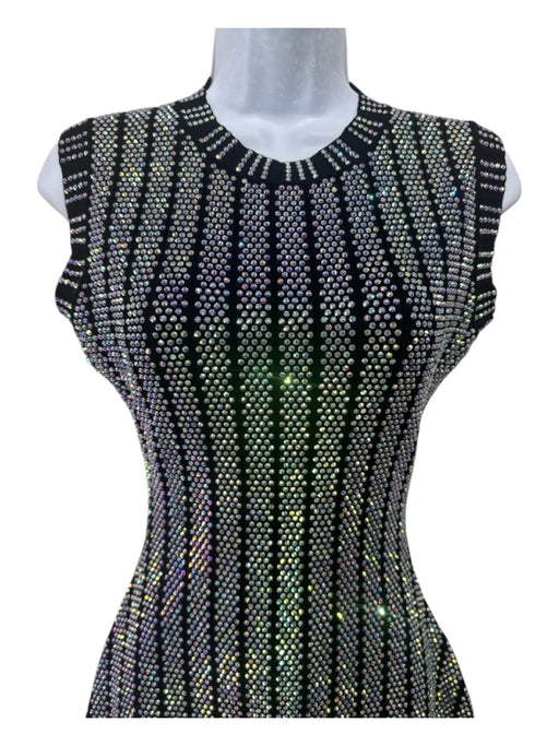 Gucci Size XS/S Black & Iridescent Viscose Blend Rhinestone Sleeveless Dress Black & Iridescent / XS/S