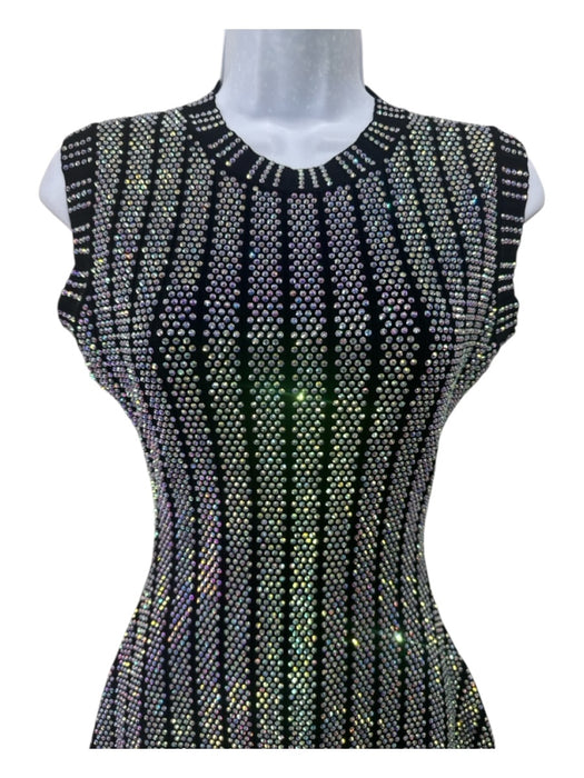 Gucci Size XS/S Black & Iridescent Viscose Blend Rhinestone Sleeveless Dress Black & Iridescent / XS/S
