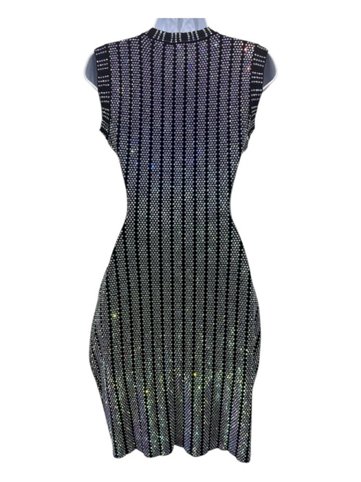 Gucci Size XS/S Black & Iridescent Viscose Blend Rhinestone Sleeveless Dress Black & Iridescent / XS/S