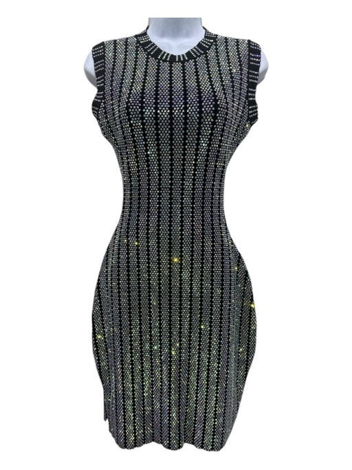 Gucci Size XS/S Black & Iridescent Viscose Blend Rhinestone Sleeveless Dress Black & Iridescent / XS/S