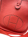 Hermes Pale Red Leather Perforated Monogram Snap Button Crossbody Bag Pale Red