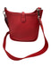 Hermes Pale Red Leather Perforated Monogram Snap Button Crossbody Bag Pale Red