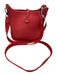 Hermes Pale Red Leather Perforated Monogram Snap Button Crossbody Bag Pale Red