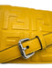 Fendi Yellow Leather Embossed Monogram Flap Crossbody Bag Yellow