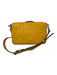 Fendi Yellow Leather Embossed Monogram Flap Crossbody Bag Yellow