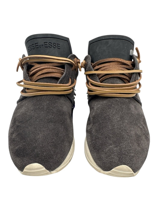 Esse Ut Esse Shoe Size 37 Charcoal Suede Fringe Metallic Detail Sneakers Charcoal / 37