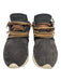 Esse Ut Esse Shoe Size 37 Charcoal Suede Fringe Metallic Detail Sneakers Charcoal / 37