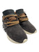 Esse Ut Esse Shoe Size 37 Charcoal Suede Fringe Metallic Detail Sneakers Charcoal / 37