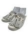 Tods Shoe Size 37 White Leather Silver Hardware Fringe Moccasin Driver Flats White / 37