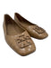 Tory Burch Shoe Size 7.5 Beige Brown Patent Leather Croc Embossed Logo Flats Beige Brown / 7.5