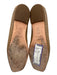 Tory Burch Shoe Size 7.5 Beige Brown Patent Leather Croc Embossed Logo Flats Beige Brown / 7.5