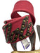 Dolce & Gabbana Red & Brown Canvas Leather Accent Brass Hardware Logo Belts Red & Brown / 100cm