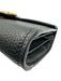 Gucci Black Leather Grained Gold Hardware Crossbody Chain Bag Black / XS