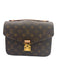 Louis Vuitton Brown Print Coated Canvas Monogram Leather Accents Crossbody Bag Brown Print / Small