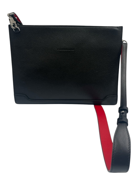 Christian Louboutin Black Leather Silver Hardware Crossbody Spikes Bag Black / Small