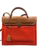 Hermes Orange Canvas Leather Silver Hardware Crossbody Certified by Entrupy Bag Orange / S/M