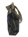 Chanel Black, Beige & Blue Canvas Leather Clover Vintage Bag Black, Beige & Blue / Large