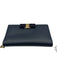 Ferragamo Navy Leather Bow Coated Gold Hardware Wallet on a Chain Bag Navy / XS
