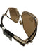 Tom Ford Gold & Brown Metal Gradient Oversize Gold Hardware Case Inc. Sunglasses Gold & Brown