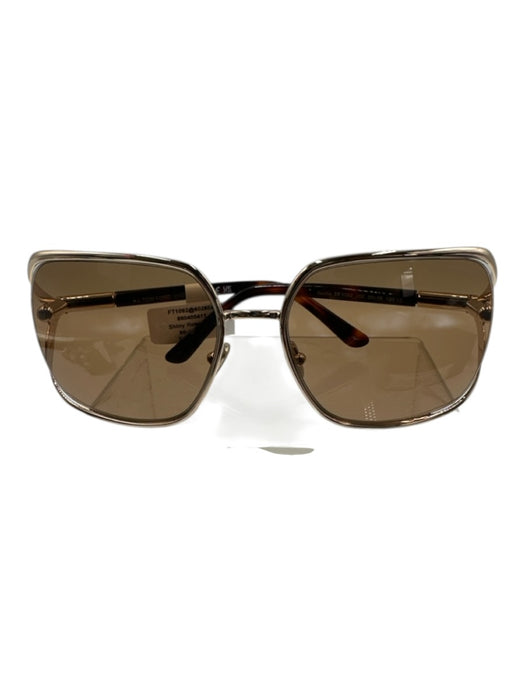 Tom Ford Gold & Brown Metal Gradient Oversize Gold Hardware Case Inc. Sunglasses Gold & Brown