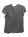Theory Size Small Gray Silk Flutter Cap sleeve Button Down Blouse Top Gray / Small