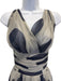 Chanel Size 36 Gray & Navy Silk Abstract Sheer Vintage Scarf Included Skirt Set Gray & Navy / 36