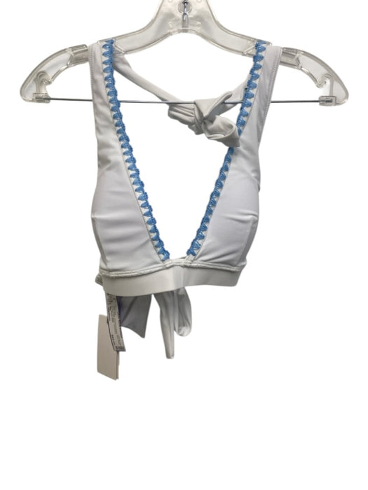 Milly Size Medium White Polyamide Blend Blue Stich 2 Piece Set Bikini Swimsuit White / Medium