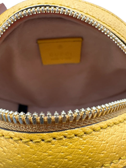 Gucci Yellow & Multi Coated Canvas & Leather Floral Monogram Crossbody Bag Yellow & Multi / XS