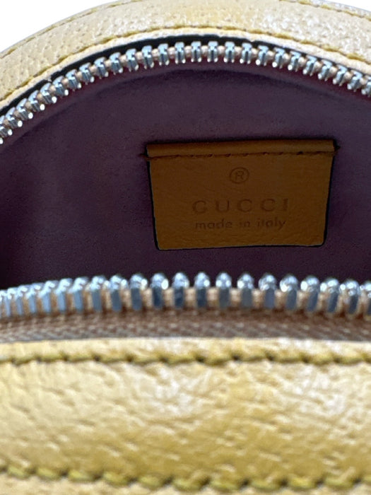 Gucci Yellow & Multi Coated Canvas & Leather Floral Monogram Crossbody Bag Yellow & Multi / XS