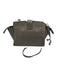 Saint Laurent Gray Leather Logo Silver Hardware Crossbody Bag Gray / Mini