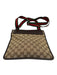 Gucci Beige & Brown print Canvas Leather Accent Web Crossbody Vintage Bag Beige & Brown print / Small