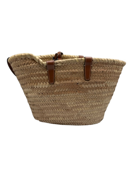 Celine Natural Straw Leather straps Basket Logo Bag Natural / S/M