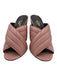 Gucci Shoe Size 37 Dusty Rose Leather Criss Cross Mule Block Heel Sandals Dusty Rose / 37